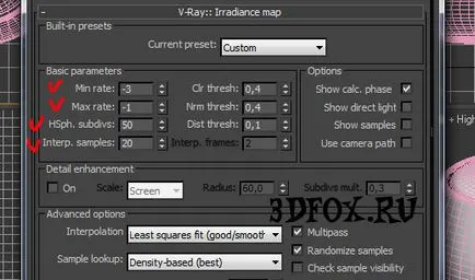 Reglarea v-ray cu harta HDRI în 3ds Max, lecții în 3d max