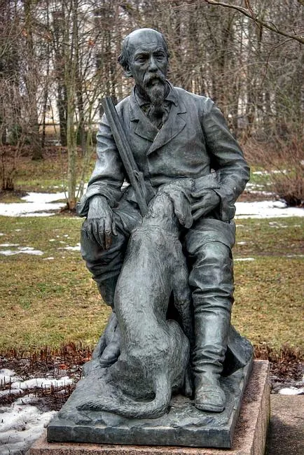 Николай Алексеевич Некрасов и кучето му