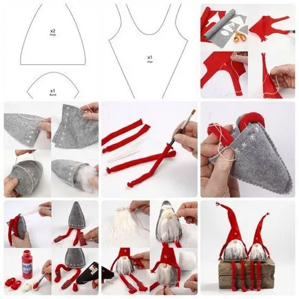 Crăciun, jucării umplute cu propriul lor model de mâini