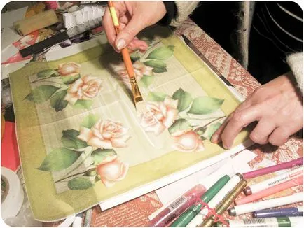 master-class pentru incepatori decoupage pe o carte poștală, scrapbooking pe