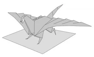 Origami dragon, pas cu pas foto și video, ateliere