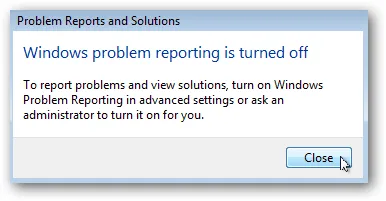Hibajelentés tiltása a Windows 7, XP, Vista - felhasználói támogatás Windows 7-xp