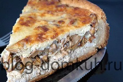 Open пай тесто с пилешко и гъби, блог Генадий Василиев