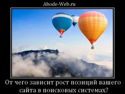 Какво определя позицията на растеж на вашия сайт в търсачките, блог, уеб разработчик