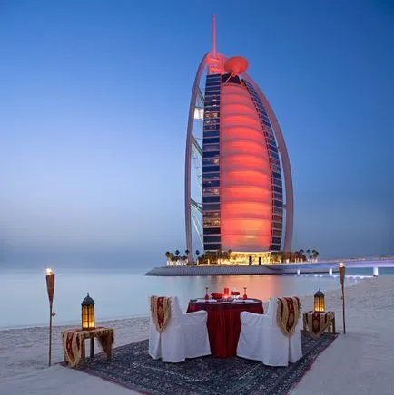 Parus Hotel Dubai (Burj Al Arab), fotók, videók, ára egy szállodai szobában a 7 csillagok