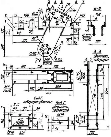 În primul rând motocultor, Model constructii