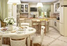 План за кухня-трапезария-дневна снимка sovmeschenin, U-образна ремоделиране на залата, проектиране стая