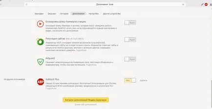 Plugin-uri pentru Yandex teme de browser pentru Yandex browser