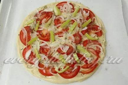 Pizza pe chefir în cuptor, un simplu pas cu pas reteta