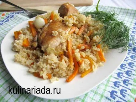 orez brun Pilaf cu pui kulinariada