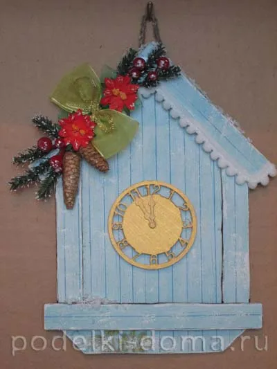 Изделия от картон Коледа часовник (майсторски клас), кутия с идеи и семинари