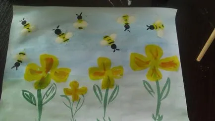 Mester osztályban nem hagyományos rajz technika „Bee Meadow”