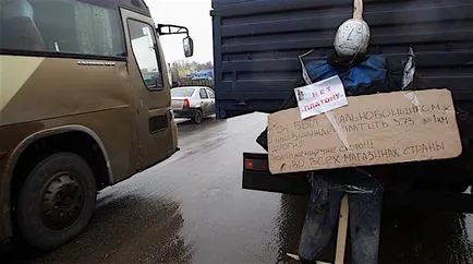 Сплит и навивам Кремъл дойде със стратегията на потискането на шофьори на камиони стачка