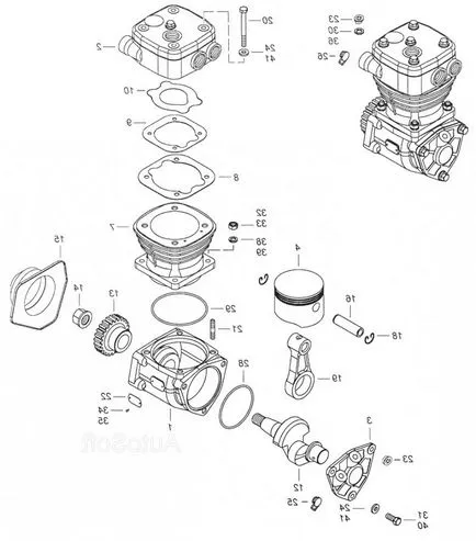 Ремонт на едноцилиндров компресорни КАМАЗ собствените си ръце