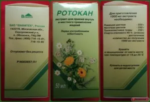 Rotokan - használati utasítást gargarizálásra és inhalációs