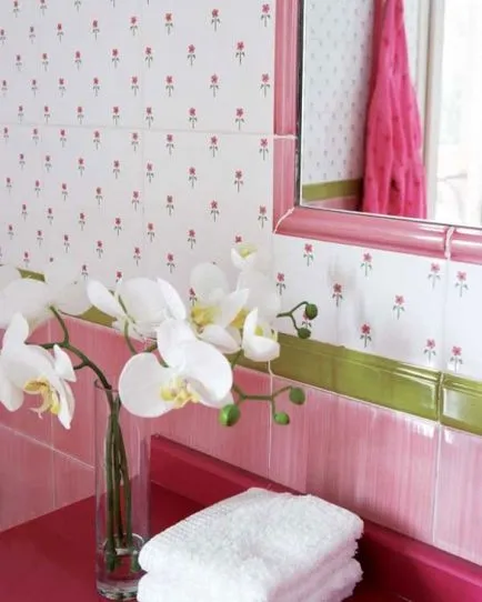 Розови дизайн баня характеристики и цветови комбинации (24 снимки)