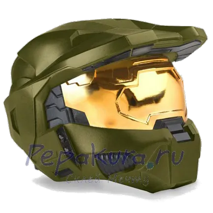 Helmet Halo, Master Chief sisak, Pepakura