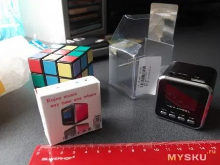 Mini cub portabil radio FM USB MP3 player difuzor digital, negru