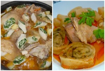 Shtruli- receptek, csirke, hús, burgonya és hús