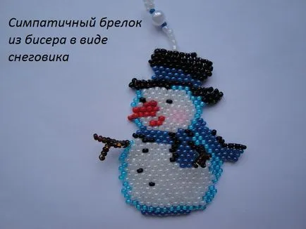 Snowman șirag de mărgele cum să facă propriile lor mâini