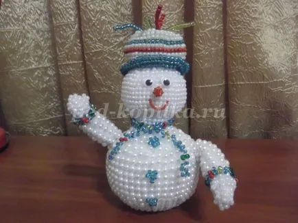 Snowman șirag de mărgele