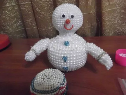 Snowman șirag de mărgele