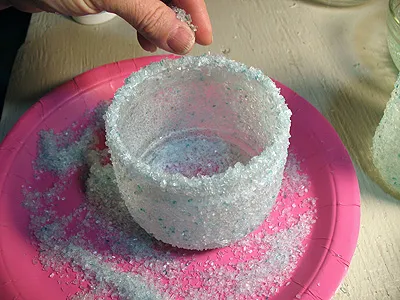 Hozzon létre egy gyertyatartó tengeri só