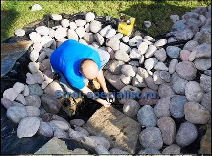 Създаване на изкуствен водопад в страната със собствените си ръце - преглед на опции, поетапно строителство