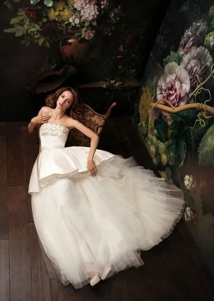 Сватбена рокля Алена goretskaya, бяла приказка