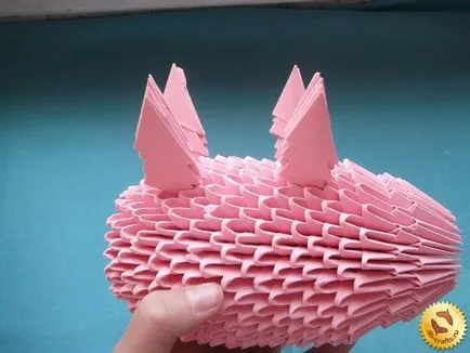 Porc module sistem de origami, modul de a face un porc cu propriile sale mâini (master-class)