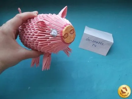 Pig модули схема оригами, как да се направи едно прасе със собствените си ръце (майсторски клас)