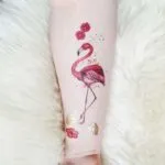 Tatuaj flamingo schițe de valoare în diferite stiluri și fotografii