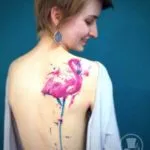 Татуировка фламинго стойност скици в различни стилове и снимки