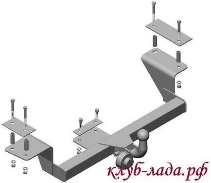 Инсталиране на теглича да Priory