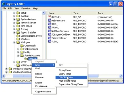 Activare administrator de utilizator pe Windows XP - setările stealth