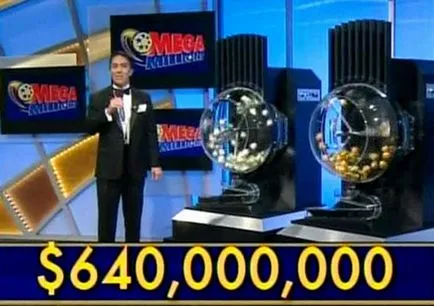 Az Egyesült Államokban játszott a legnagyobb jackpot Mega Millions a $ 640 millió, a sikeres licit sport