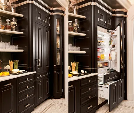 Beépített hűtők elegáns konyhák sok fotó