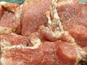 Carne în franceză cu ciuperci - delicioase acasă-pas fotografii reteta