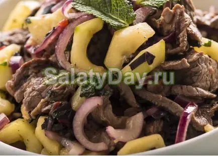 Hús saláta - a világ fő konyha receptek fotókkal és videó