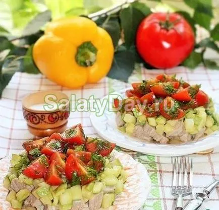 Hús saláta - a világ fő konyha receptek fotókkal és videó