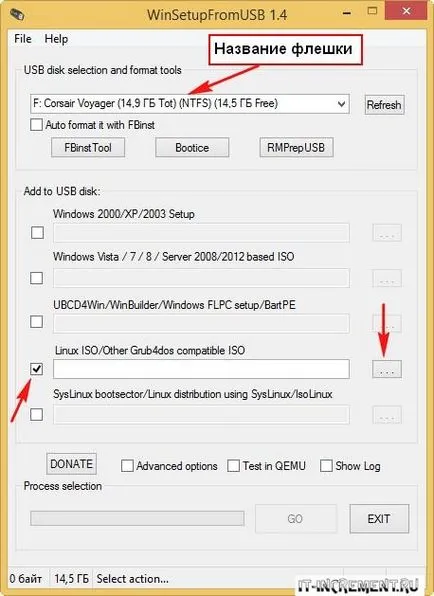 Înregistrarea CD live pe unitate flash USB