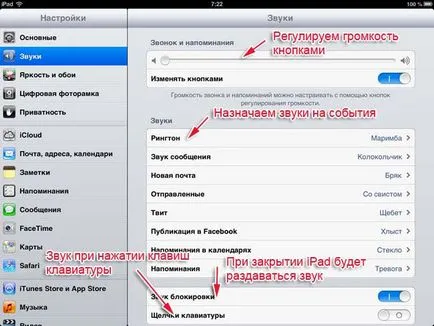 Звуци, тапети, рамка за снимки и неприкосновеността на личния живот за IPAD