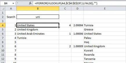 300 exemple de șirul de căutare Excel