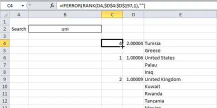 300 exemple de șirul de căutare Excel