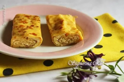 Palacsinta túrós kemencében sült recept egy fotó