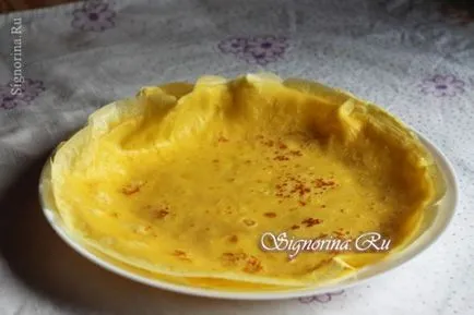 Palacsinta túrós kemencében sült recept egy fotó