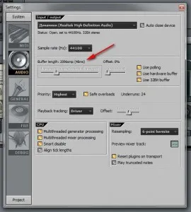 Setarea MIDI tastatură-m audio 61es Keystation