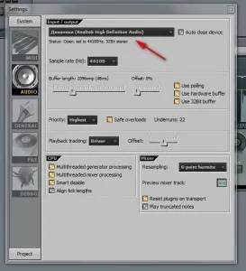 Setarea MIDI tastatură-m audio 61es Keystation