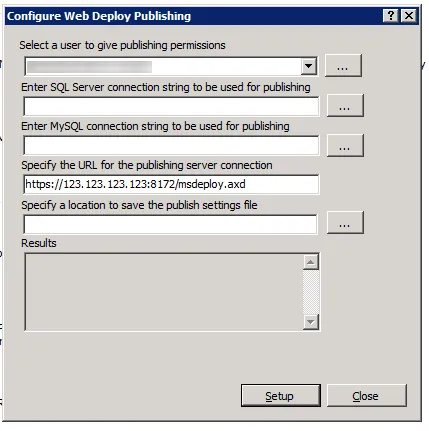 Configurarea webdeploy pentru a implementa aplicații