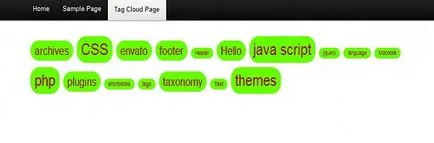 Адаптивни облак маркер в WordPress чрез wp_tag_cloud ()